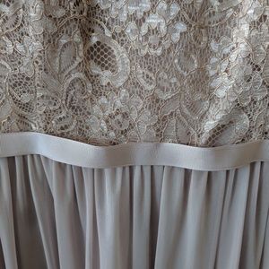 SHORT LACE AND MESH DRESS WITH ILLUSION NECKLINE